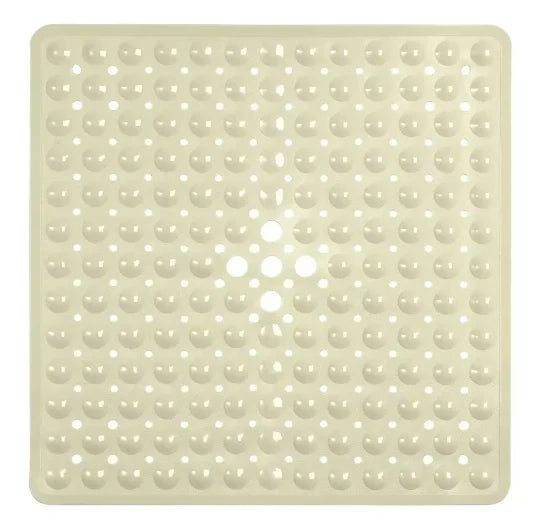 Non-slip Shower Mat with Suction Cups & Quick Drainage (Machine Washable)