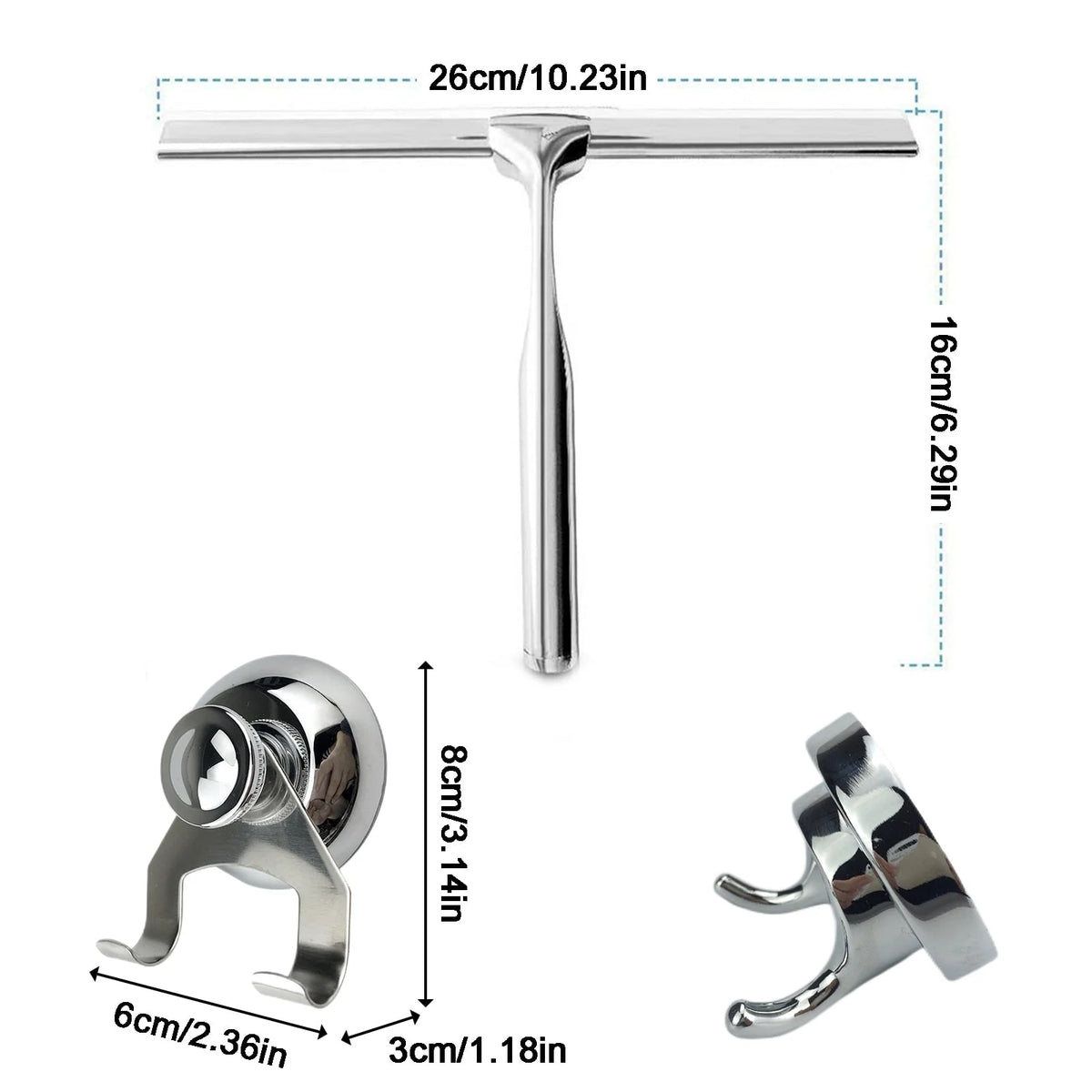 CrystalSwipe Shower Squeegee for Smooth Surfaces