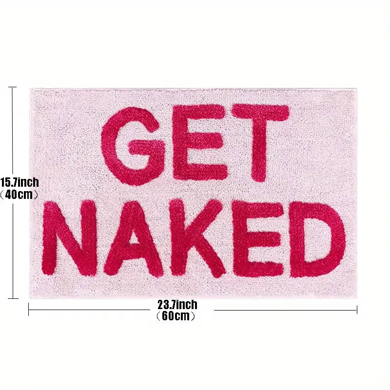 Tufted Designer Rug "Get Naked" Pink 80×50 cm