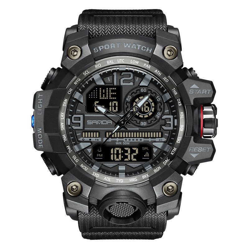Men's Multifunction Watch with Luminous Display & Water Resistance