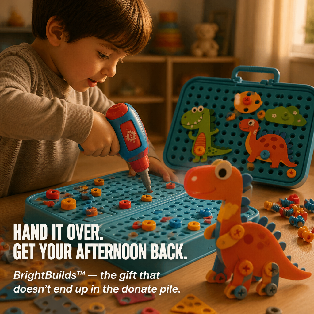 Dinosaur Building Set with Real Toy Drill