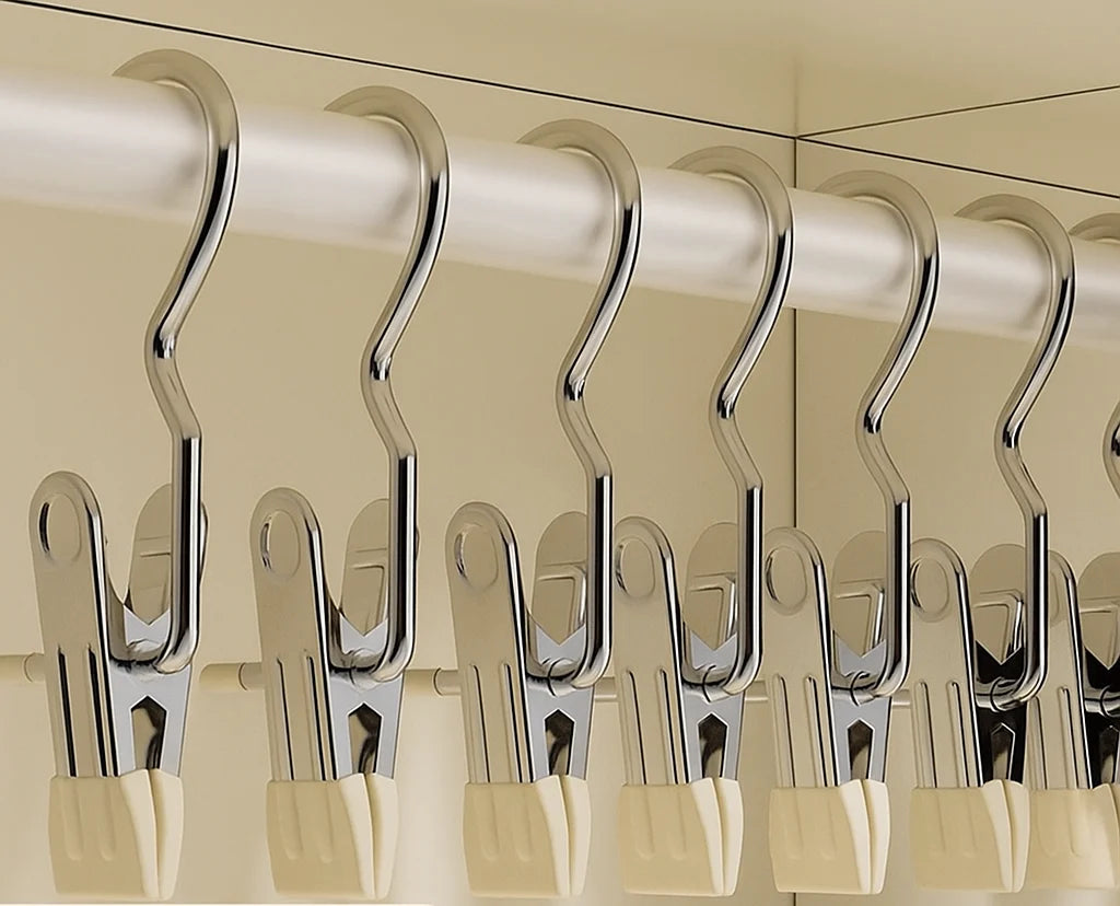 FlexiClip™ — Stainless gentle hold for flawless laundry, anytime and anywhere
