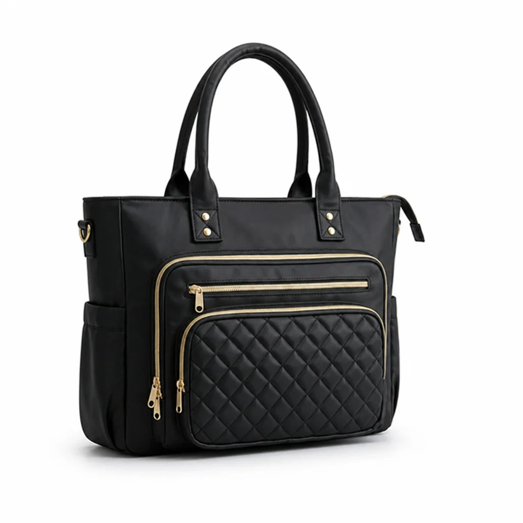 Bag with multiple compartments (expandable side pockets)
