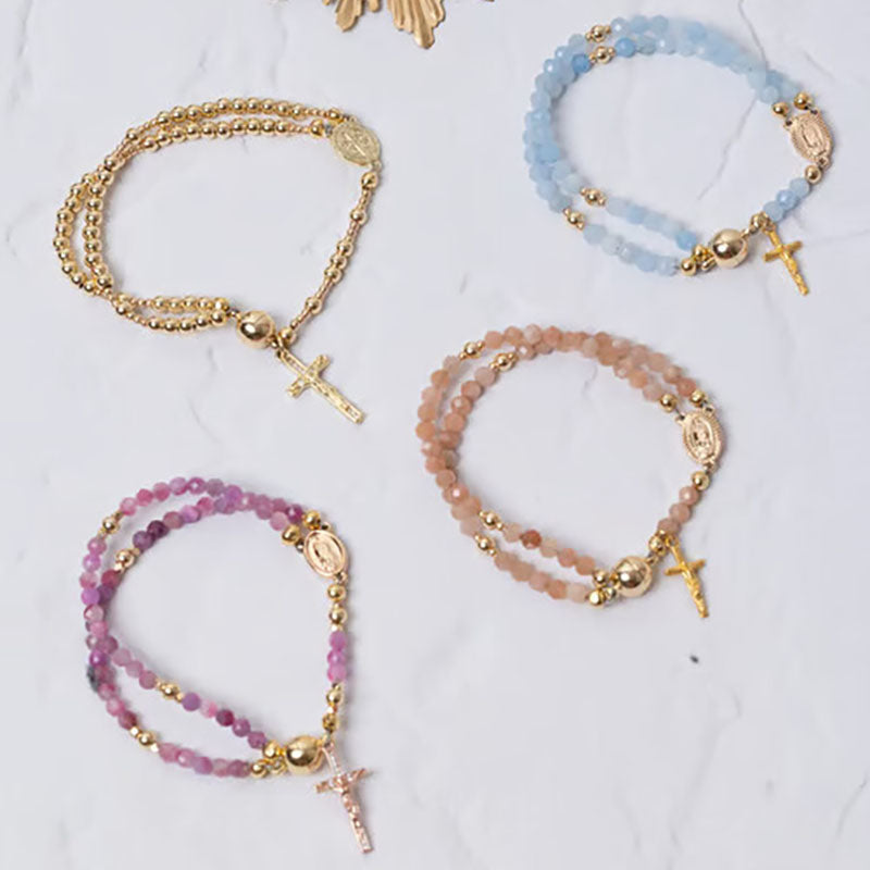 Handcrafted Pearl Prayer Bracelet with Magnetic Clasp
