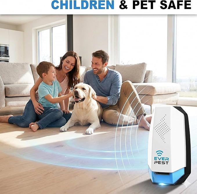 Ultrasonic Pest Repeller 2-Piece Set with Night Light
