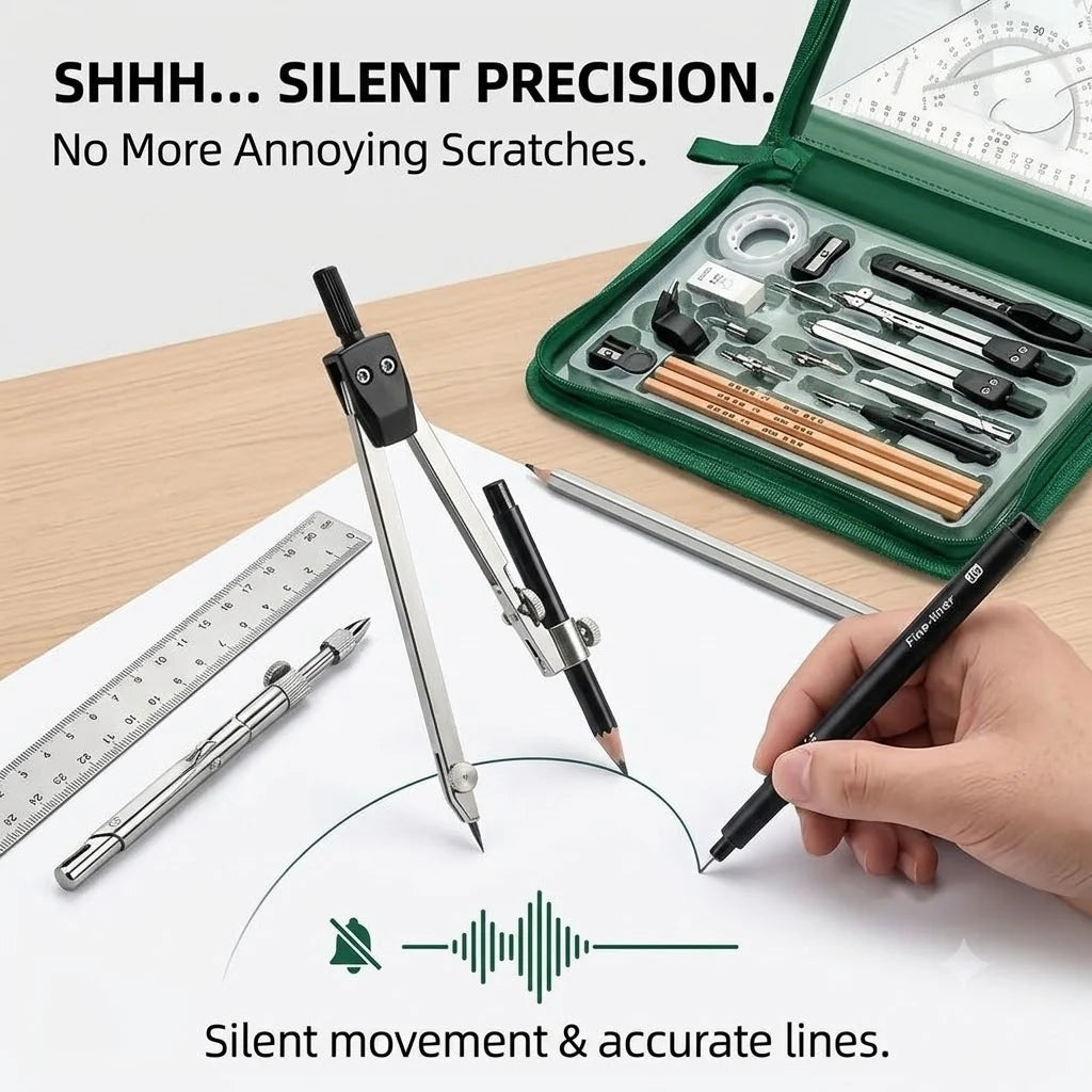 Stainless Steel Geometry Drawing Set