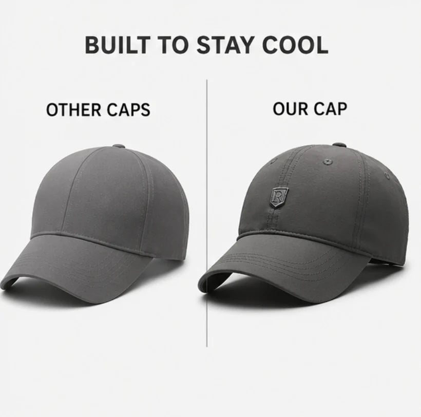 Perforated Men's Sports Cap Breathable