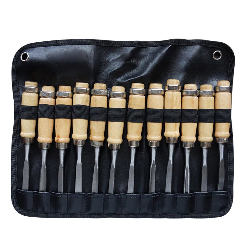 12-Piece Wood Carving Chisel Set 6-38mm