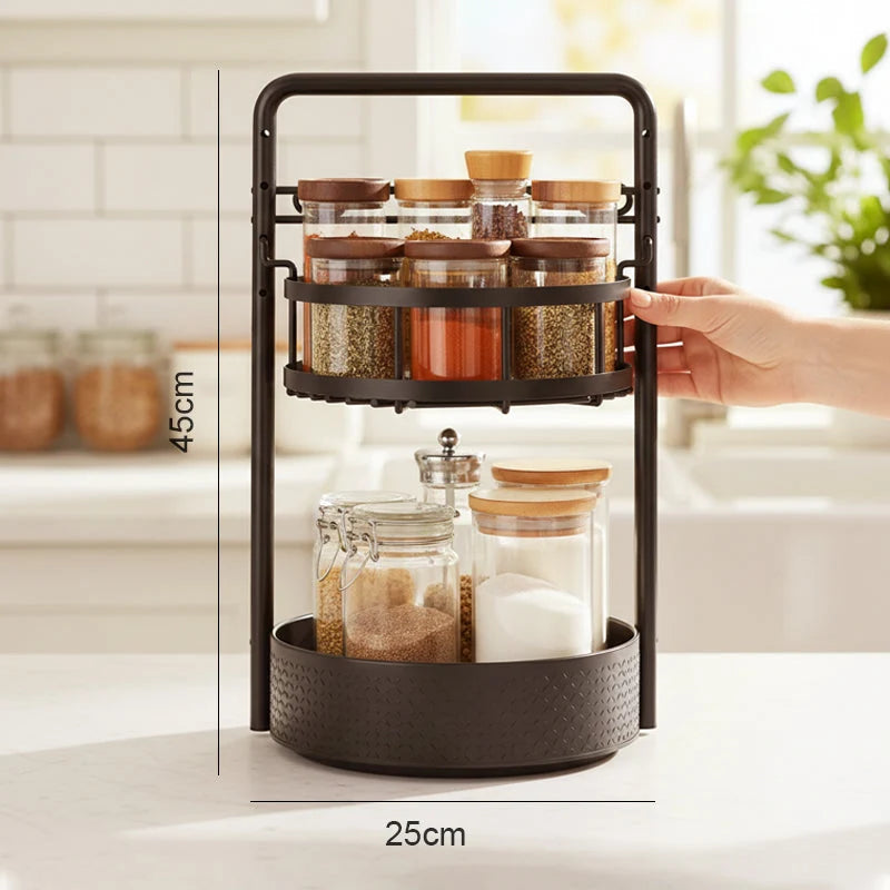Rotatable Kitchen Shelf with 360° Rotation