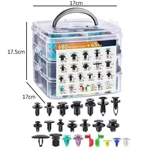 Car Mounting Clips Set 680 Pieces