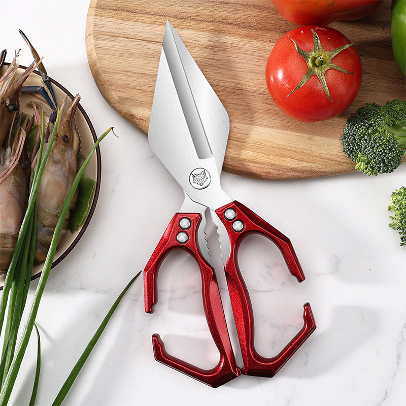 Multi-function Kitchen Scissors made of 3Cr13 Stainless Steel