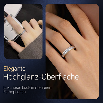 Rotatable Spinner Ring made of Titanium Steel with Cubic Zirconia