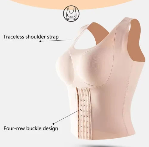 WaistSculpt™ Push-up Bra with Adjustable Straps and Removable Pads