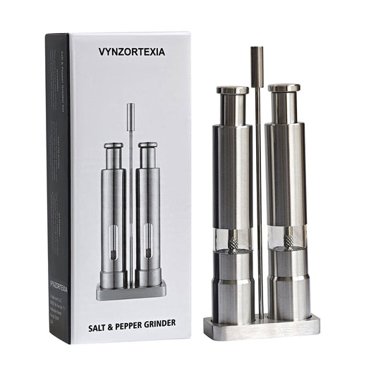 GrindMaster Stainless Steel Salt and Pepper Mill