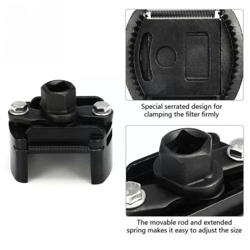 Adjustable Oil Filter Wrench 60–80 mm | 2-Claw Grip for Oil Filter