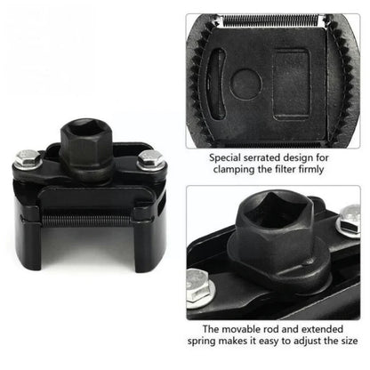 Adjustable Oil Filter Wrench 60–80 mm | 2-Claw Grip for Oil Filter