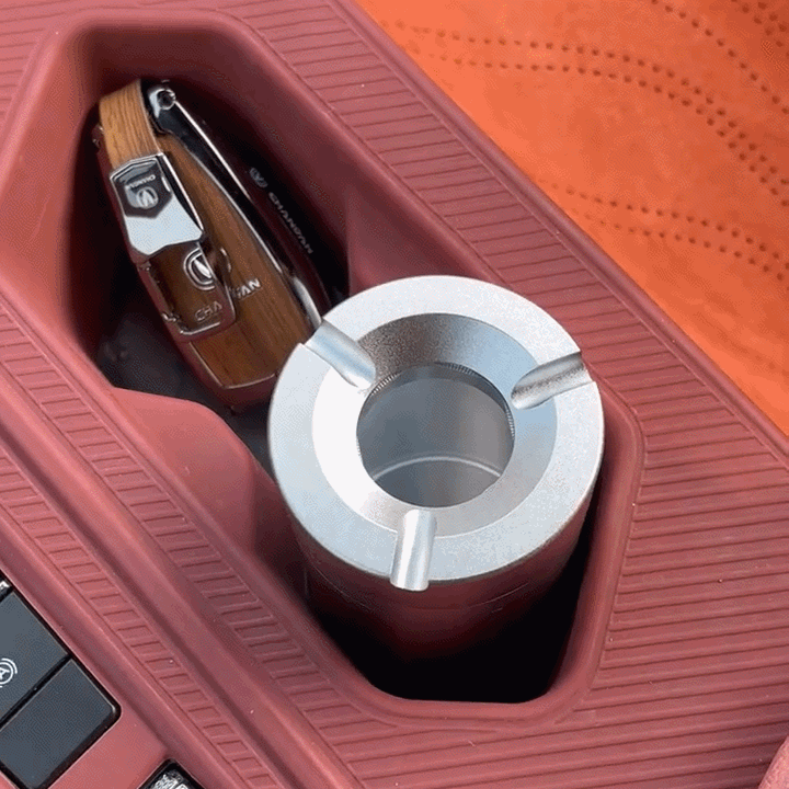 360° Stainless Steel Ashtray with Twist Lock