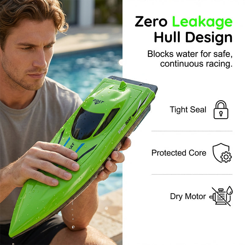 RC racing boat with 2.4 GHz remote control