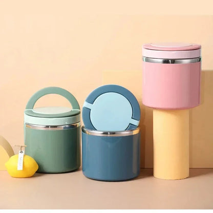 Thermo Lunchbox Stainless Steel with Handle – 630 ml & 1000 ml