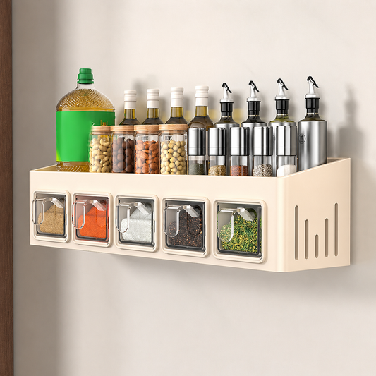 Spice Rack Without Drilling – 3 Transparent Drawers