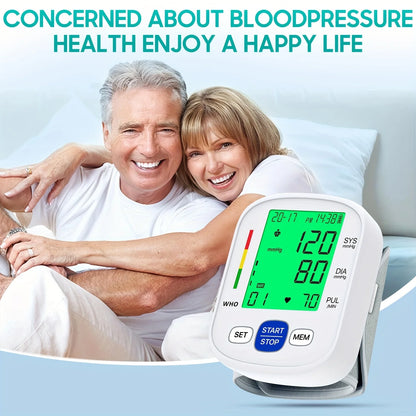 Wrist Blood Pressure Monitor with Illuminated Display
