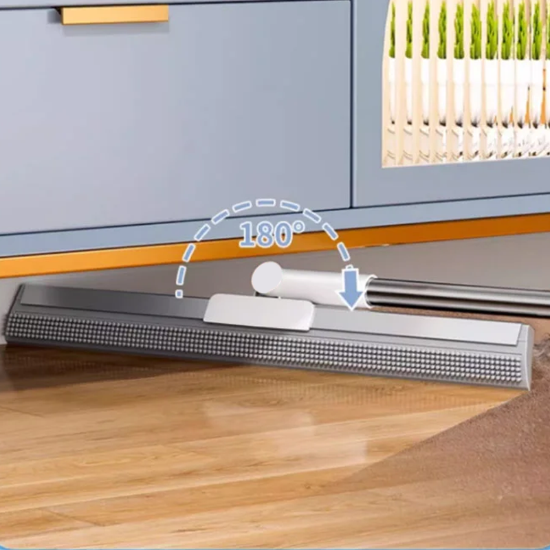 Floor mop with rubber lip & TPE bristles