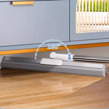 Floor mop with rubber lip & TPE bristles