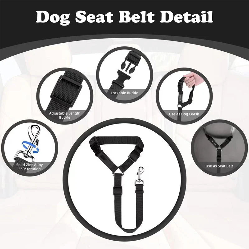 Dog Safety Belt & Leash 2-in-1