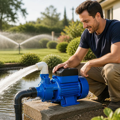 Thermally Protected Self-Priming Water Pump Made of Cast Iron and Aluminium