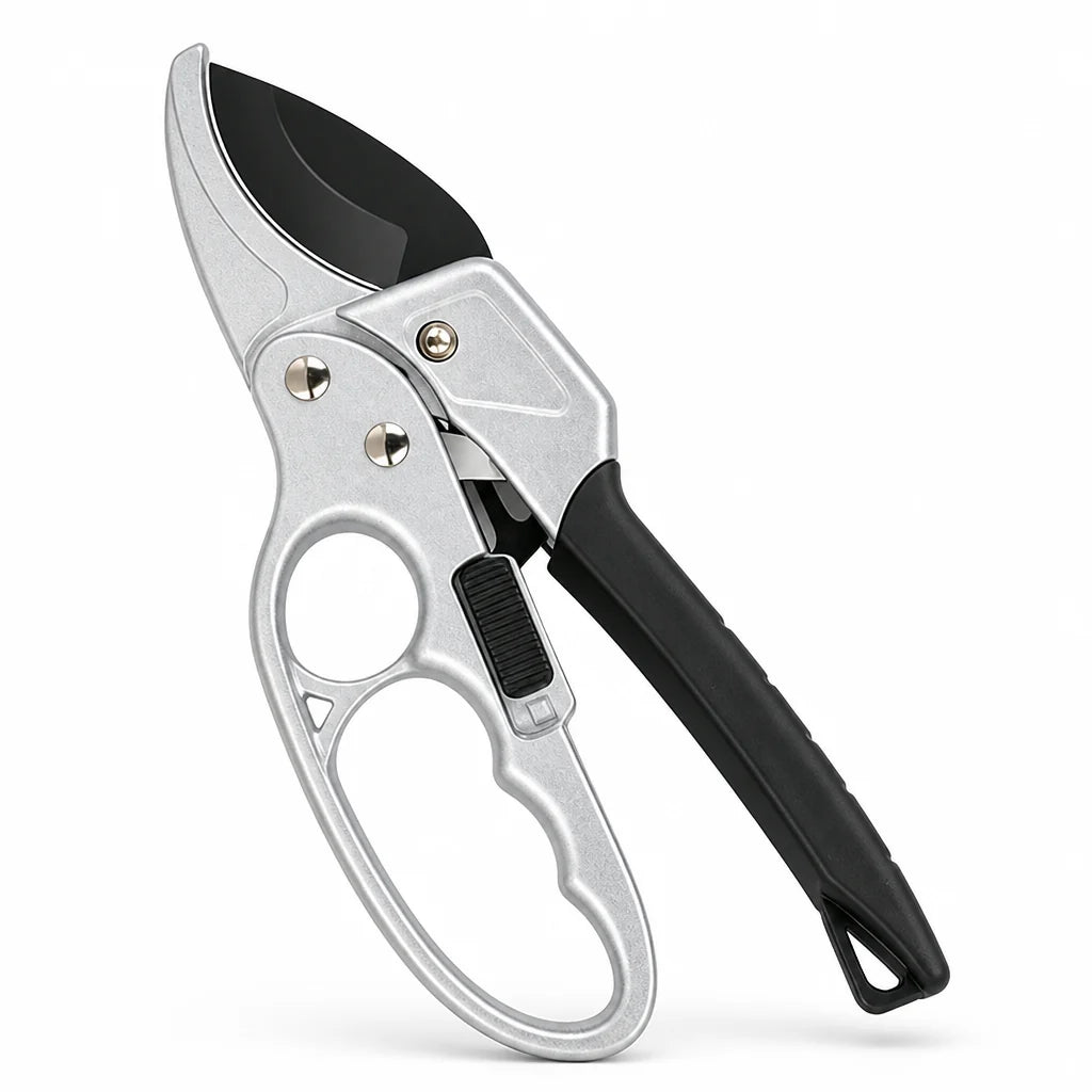 SK5 Steel Ratchet Garden Shears (Ergonomic Non-Slip Handle)