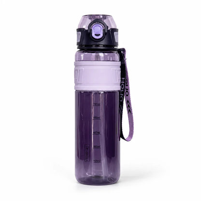 Leak-proof Sports Water Bottle with Twist Cap and Integrated Straw