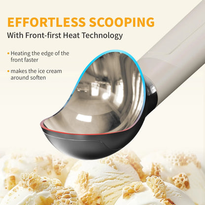 Heated ice cream scoop – serve immediately