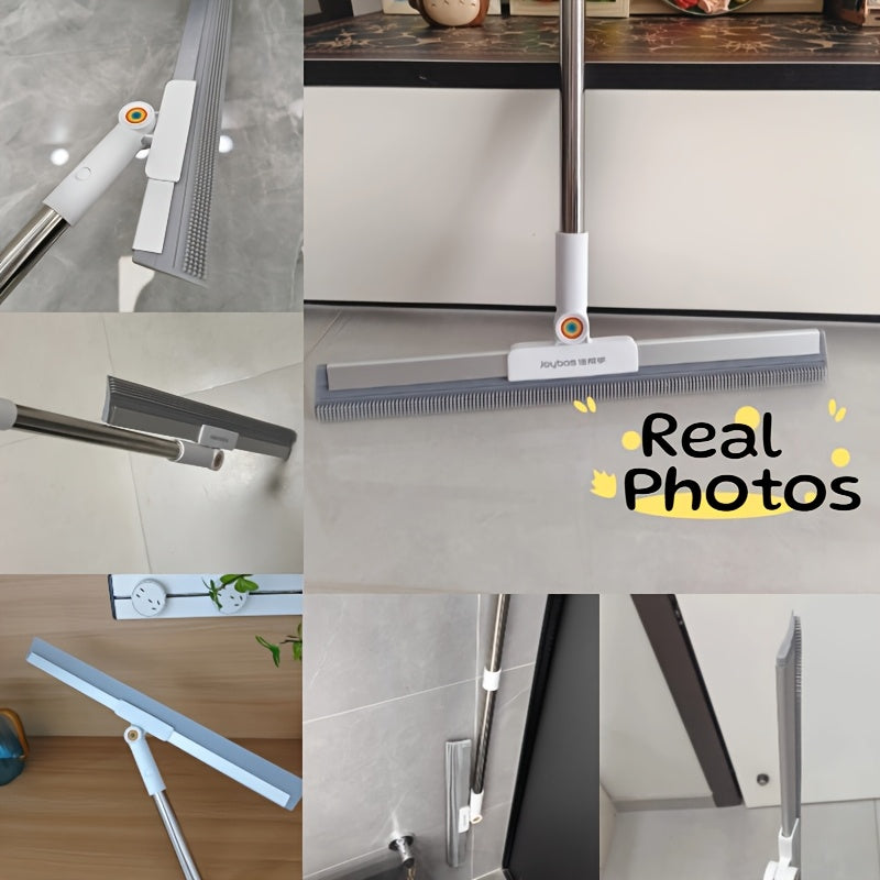 Floor mop with rubber lip & TPE bristles