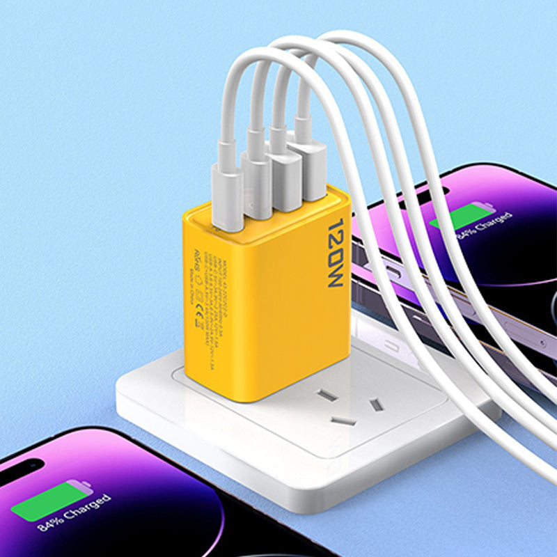 120W USB Fast Charger with 4 Ports