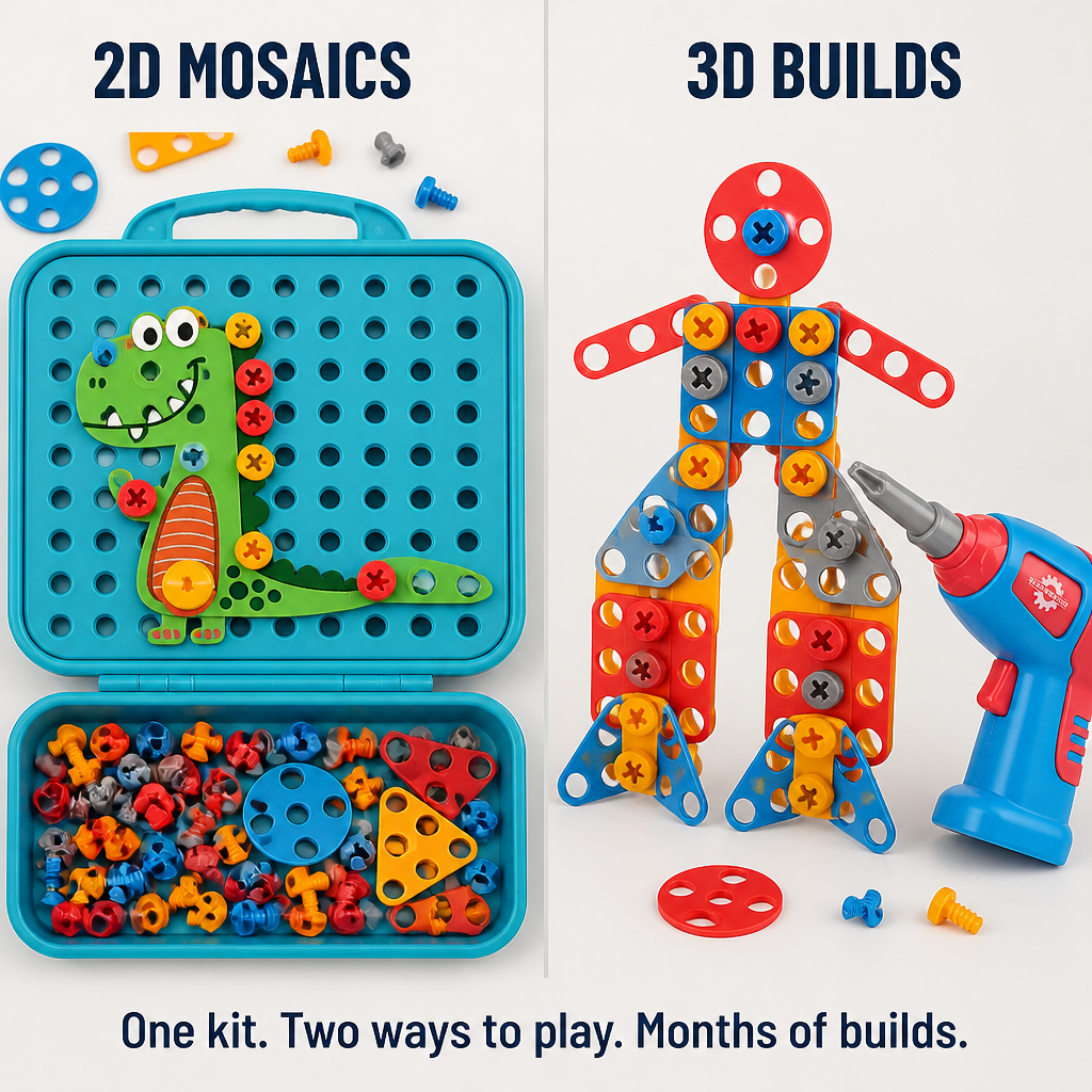 Dinosaur Building Set with Real Toy Drill