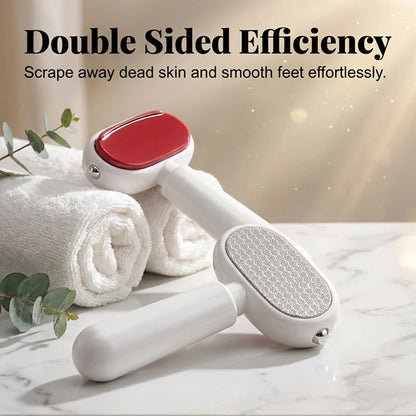Double-sided foot scraper against calluses