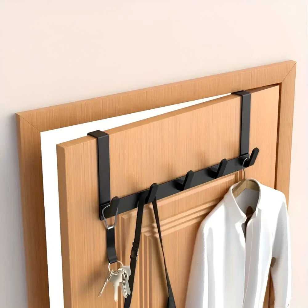 Door coat rack 5 hooks stainless steel