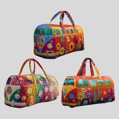 FloraVoyage Quilted Floral Travel Bag
