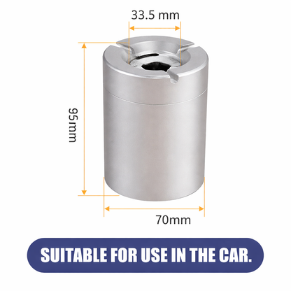 360° Stainless Steel Ashtray with Twist Lock