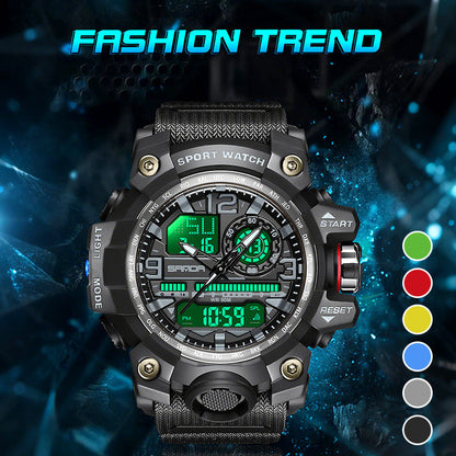 Men's Multifunction Watch with Luminous Display & Water Resistance