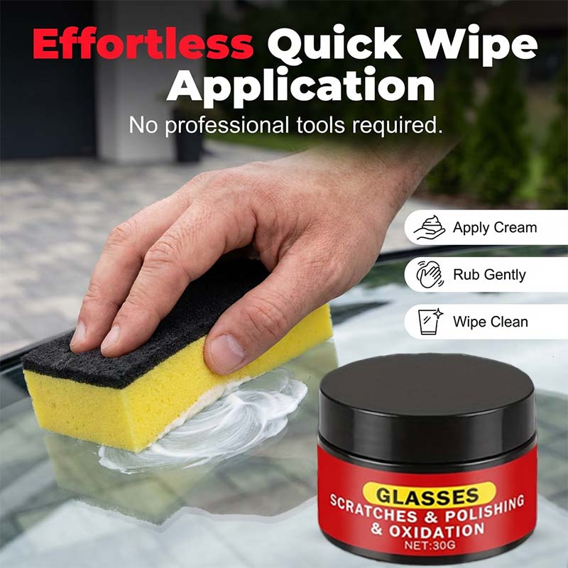 Glass polish for windshields