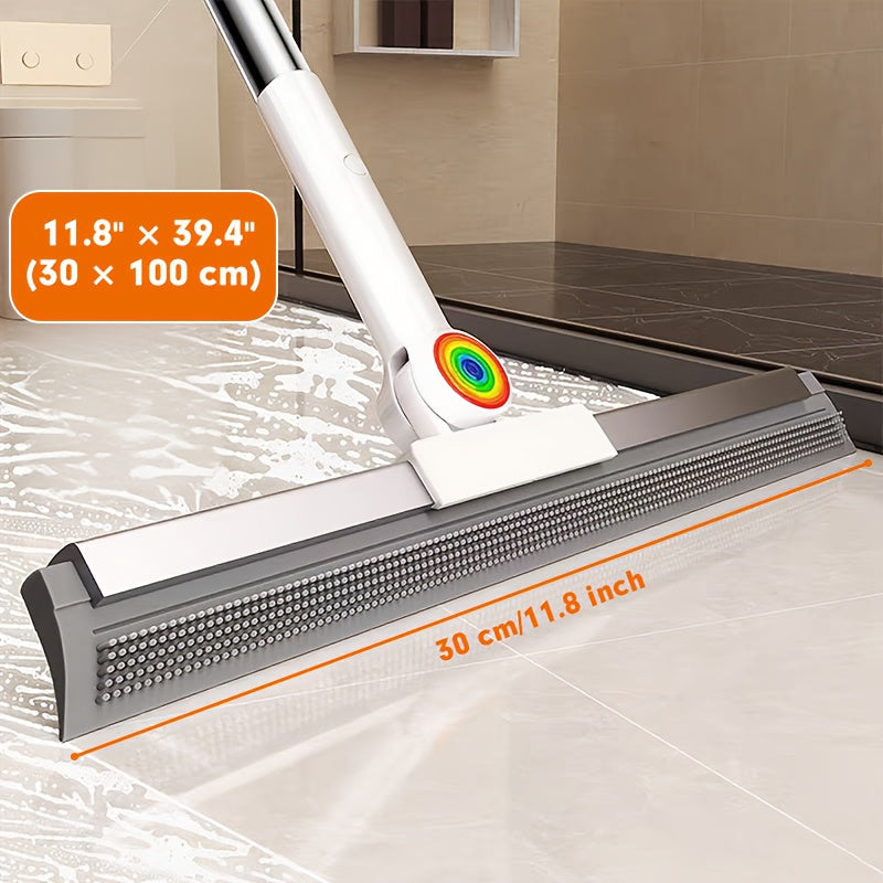 Floor mop with rubber lip & TPE bristles