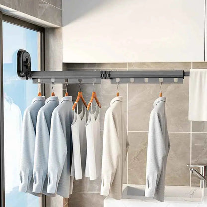 Wall-mounted clothes dryer without drilling for small spaces