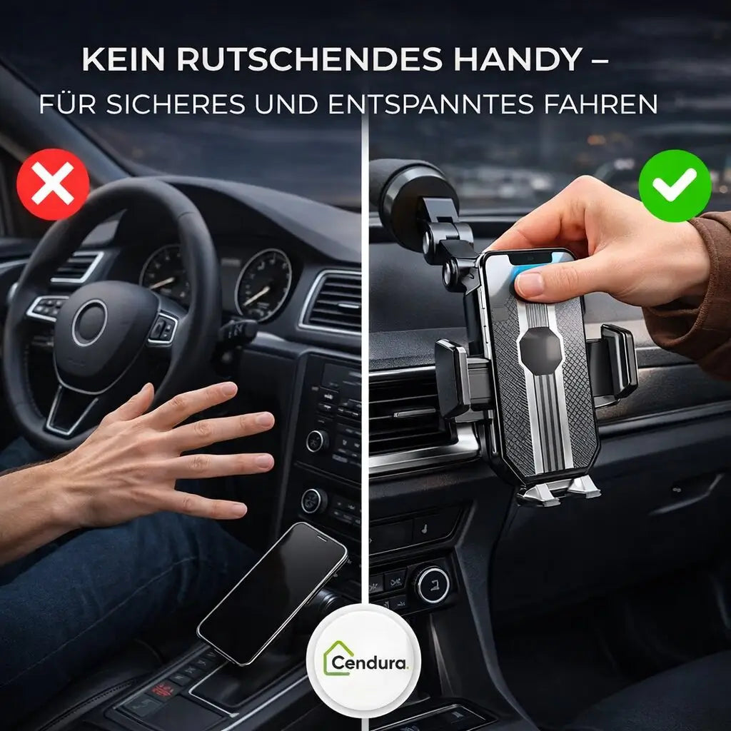 Car Phone Holder with Suction Cup & 360° Rotation