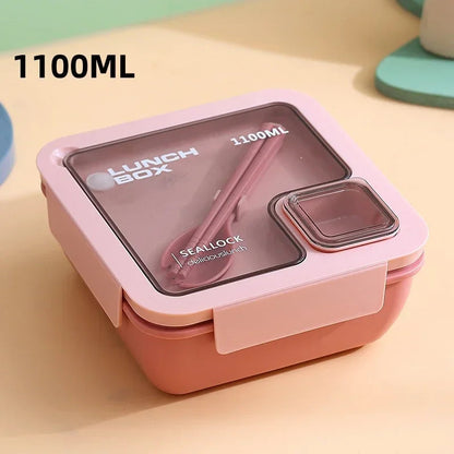 Bento Lunchbox for on the go with cutlery