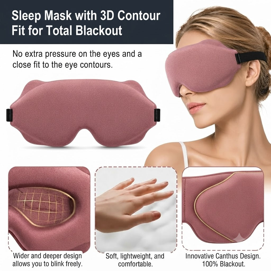 3D-Form Sleep Mask for Effective Darkness