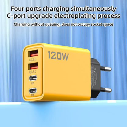 120W USB Fast Charger with 4 Ports