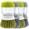 Dish brush with integrated soap dispenser