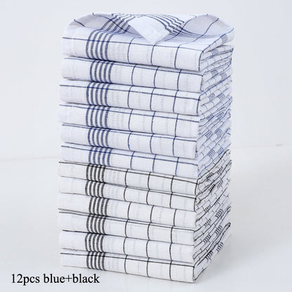 Dish Towel Set 12 Pieces Made of Cotton