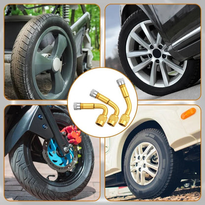Flexible Tire Valve Extension 3-Angle Set